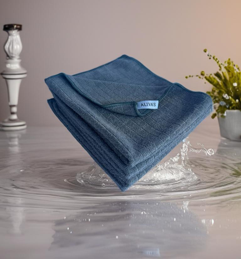 Aliva's Premium Emiciliği Yüksek Kareli Mikrofiber Genel Temizlik Bezi