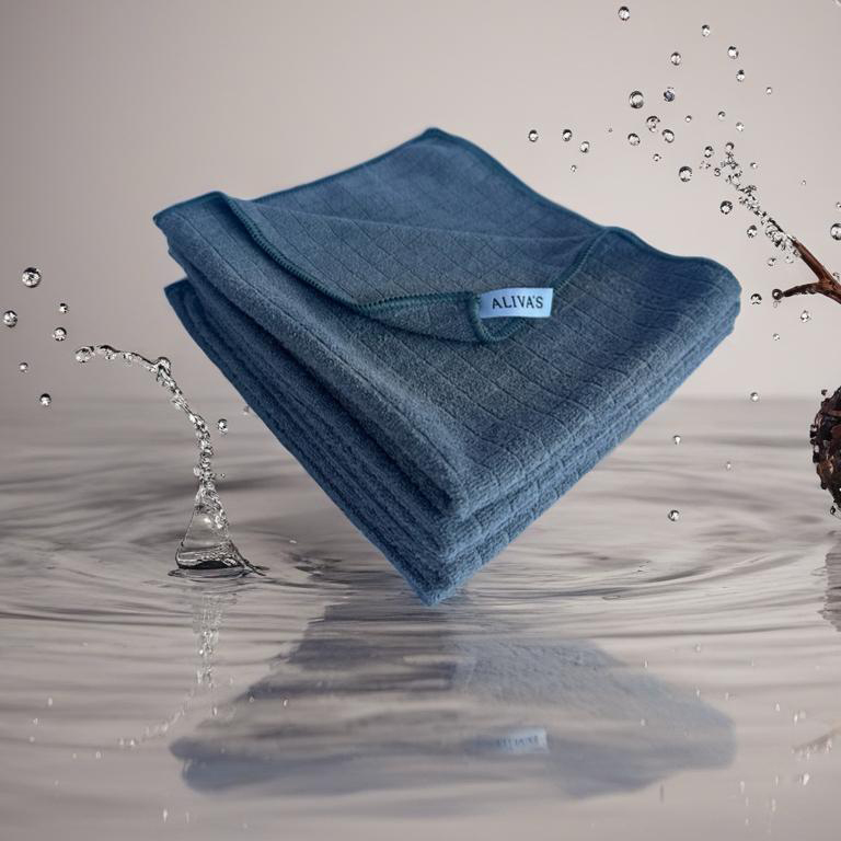 Aliva's Premium Emiciliği Yüksek Kareli Mikrofiber Genel Temizlik Bezi