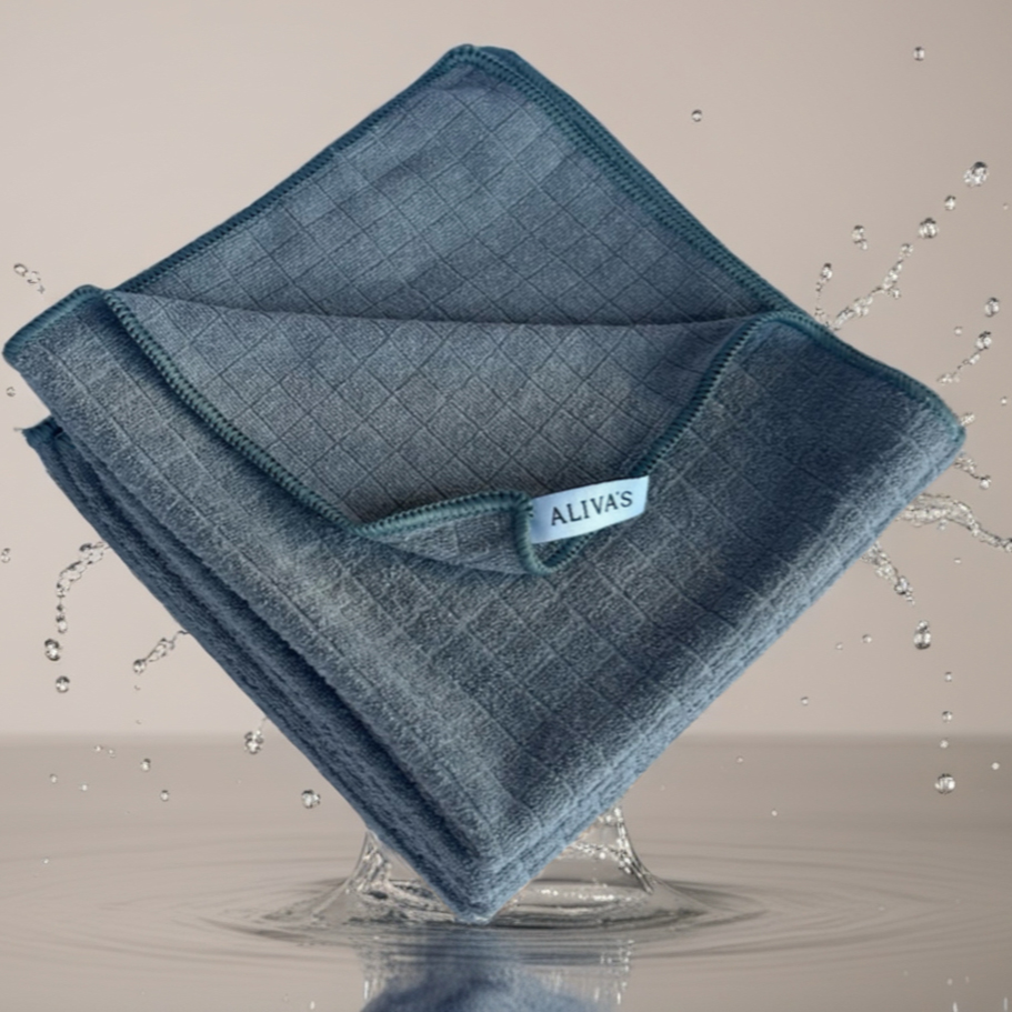 Aliva's Premium Emiciliği Yüksek Kareli Mikrofiber Genel Temizlik Bezi